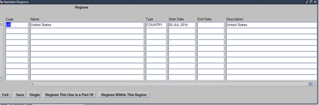 Create Regions