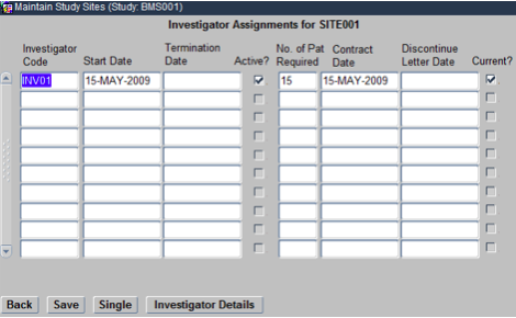 Associate Investigator to Sites while Designing Clinical Study