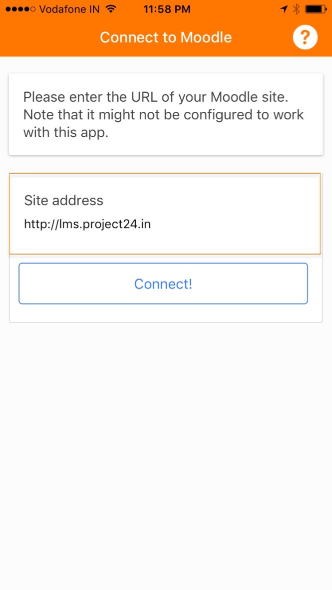 Enter Site URL