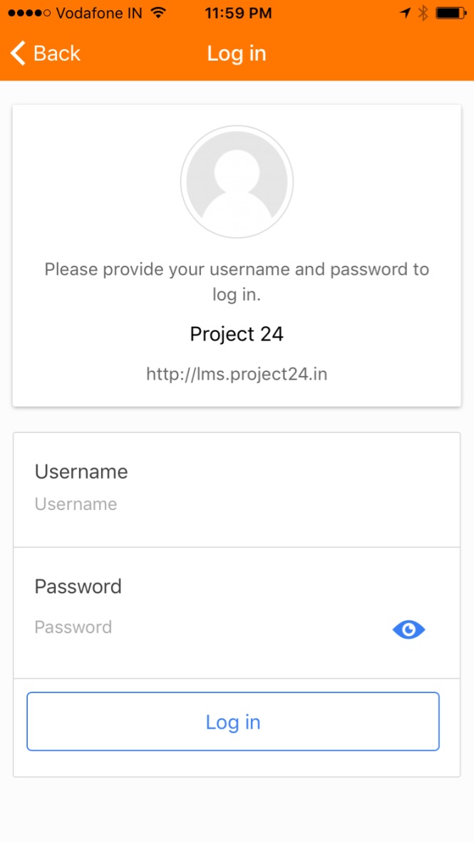 Enter Username and Password